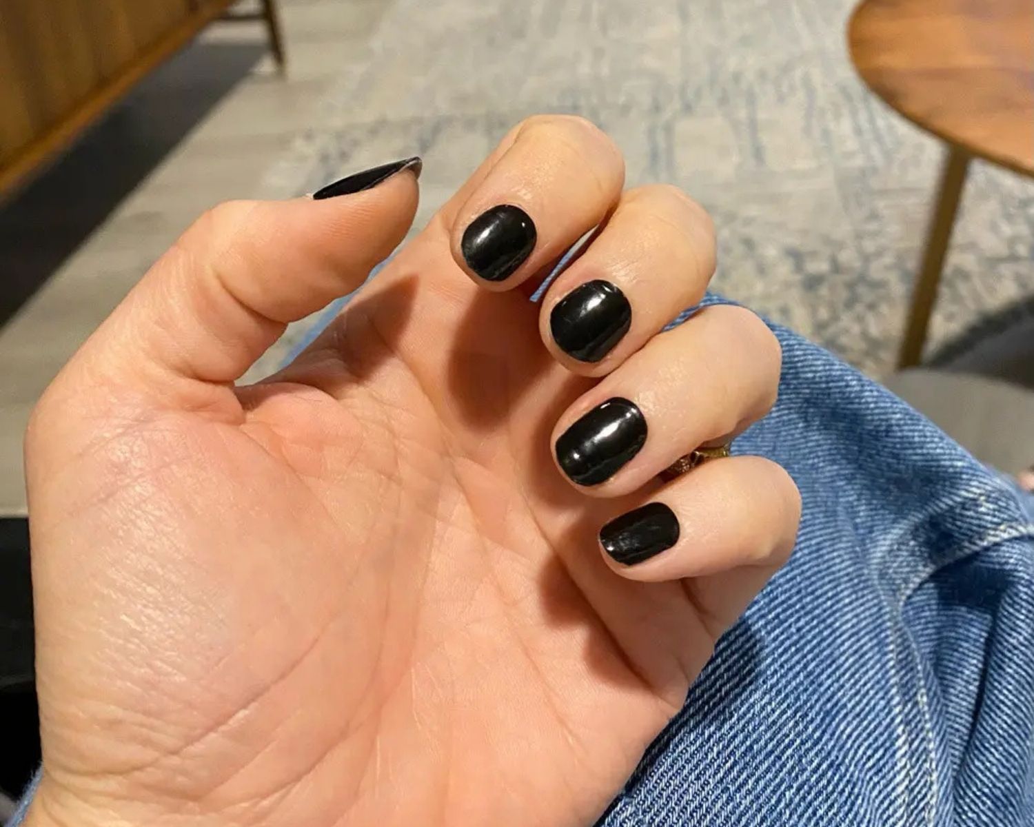 Embrace the Night: The Allure of Night Black Semi-Cured Nails by LA-BEK