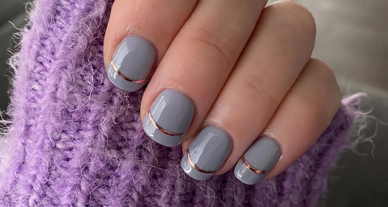 Quiet Luxe: A Periwinkle and Rose Gold Nail Art Look You Can Do at Home