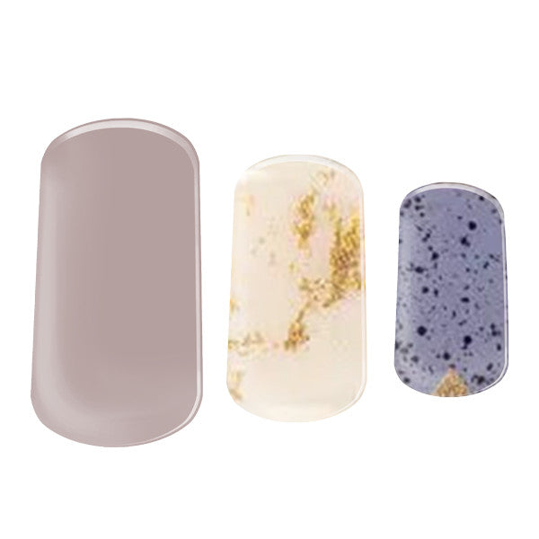 Semi-cured Gel Nail Wraps - Blue Gold Stone image 0