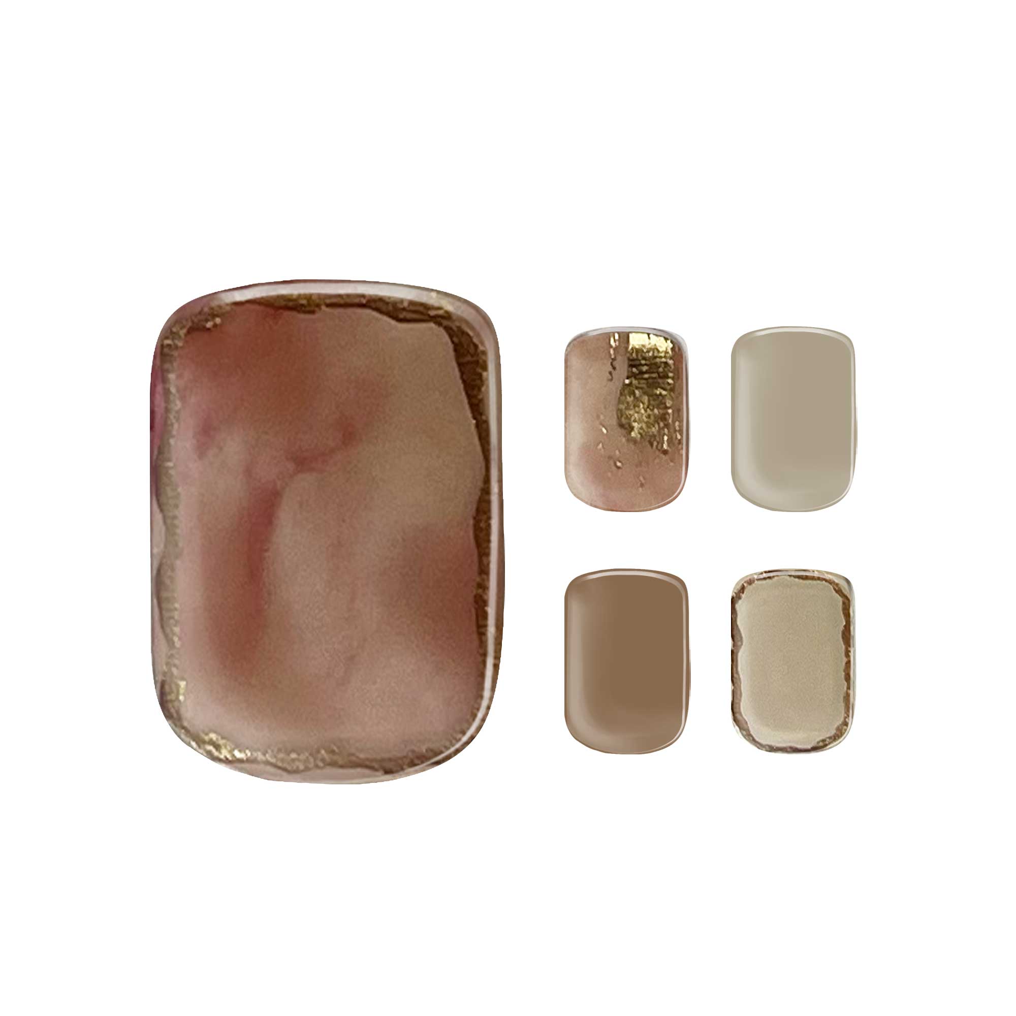 Semi-cured Gel Nail Wraps - Gold Digger Toes image 0