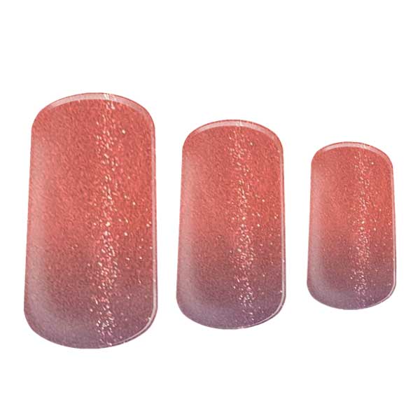 Semi-cured gel nail wraps in Sunset Coral, product shot