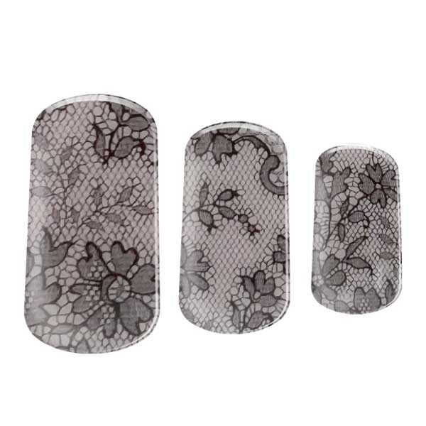 Semi-cured Gel Nail Wraps - Black Lace image 0