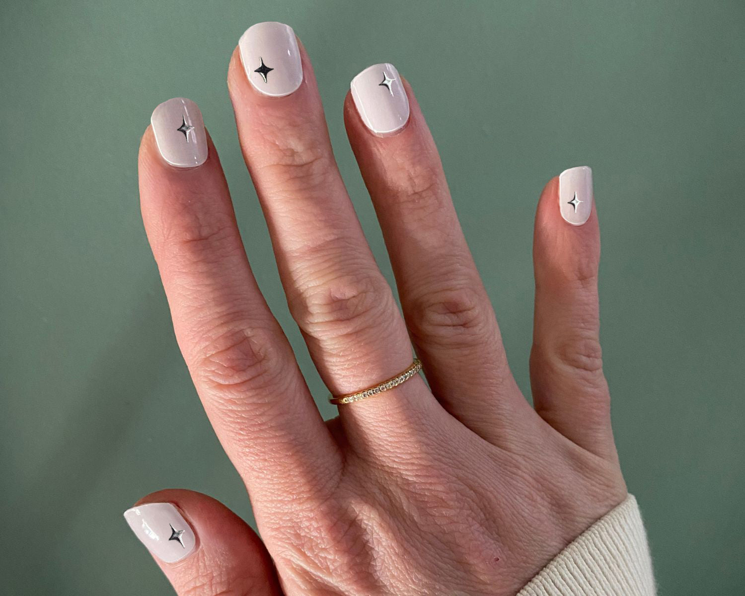 Silver Stars Nail Art Decals