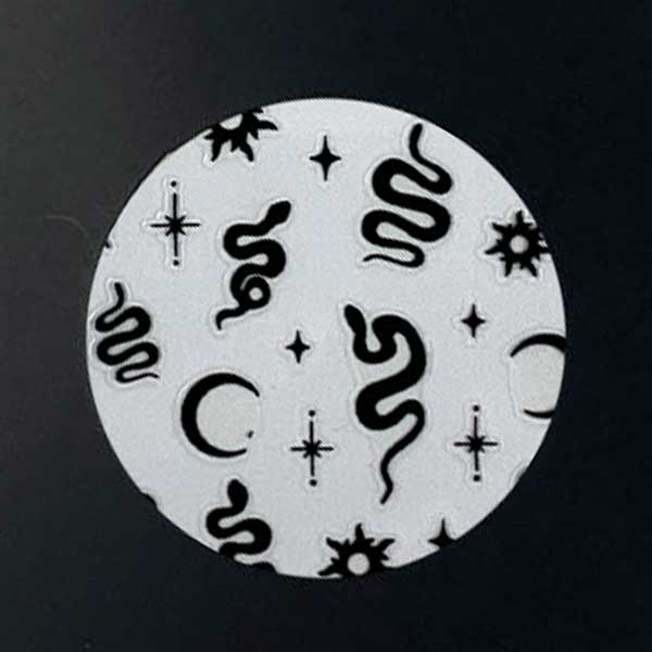 Black Snakes Nail Art Decals