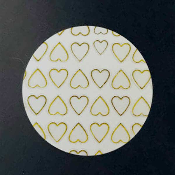 Gold Outline Hearts Nail Art Decals