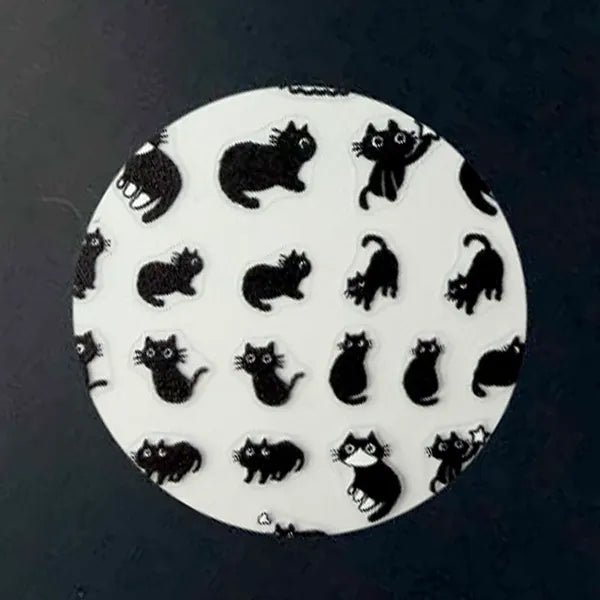 Black Cats Nail Art Decals