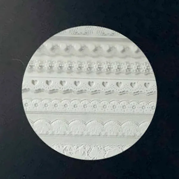 White Lace Love Nail Art Decals