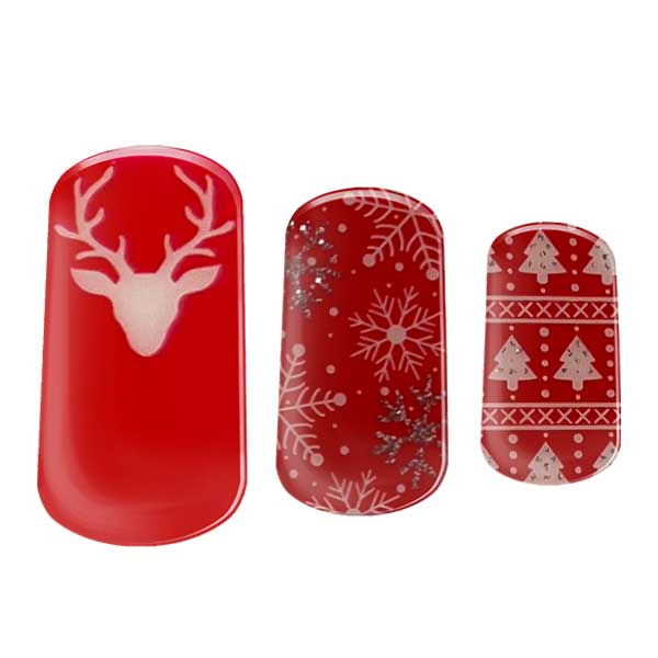 Semi-cured gel nail wraps in Sleigh Bells, product shot