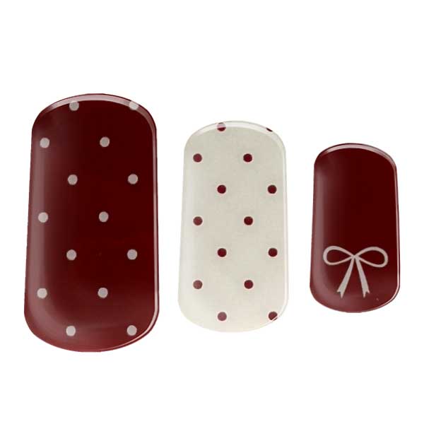 Semi-cured gel nail wraps in Polka Dot Present, product shot