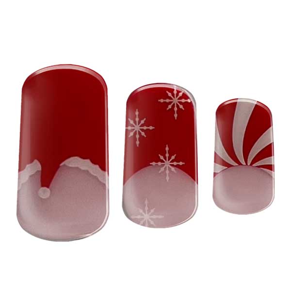Semi-cured Gel Nail Wraps - French Christmas