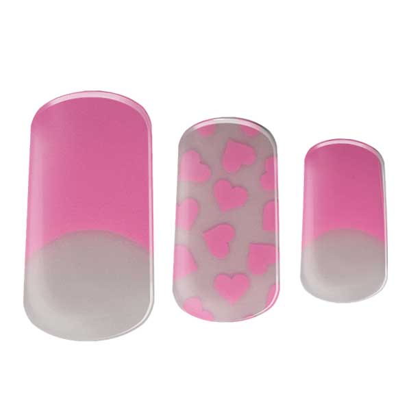 Semi-cured Gel Nail Wraps - French Heart