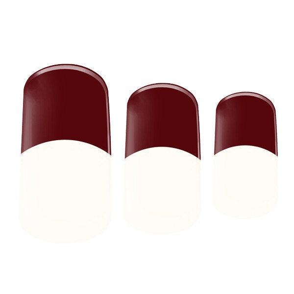 Semi-cured Gel Nail Wraps - French Wine