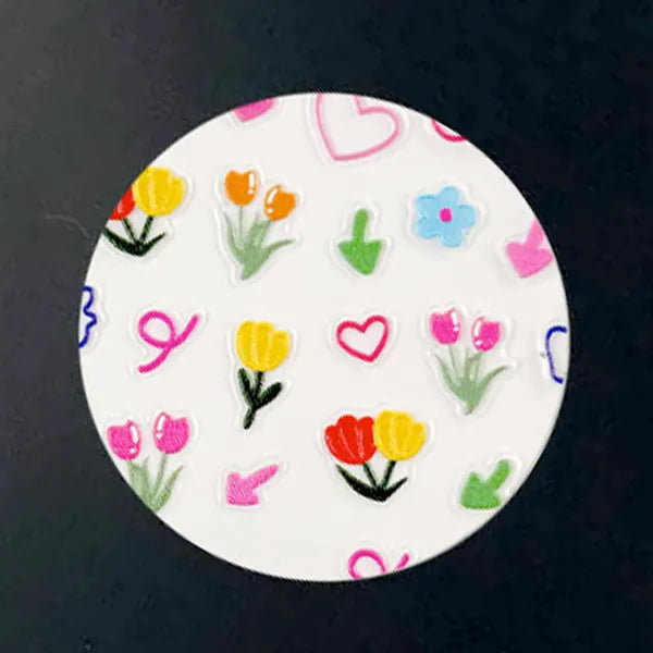 Tulip Garden Nail Art Decals