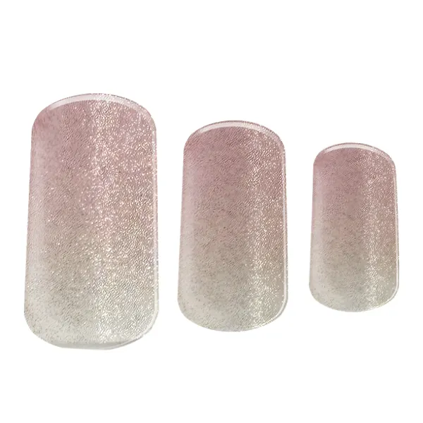 UV-Free Gel Nail Wraps – Blush Ombré Cat's Eye