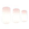 ombre pink Semi-cured gel nails feature an image showing 3 sizes snapshot on white background