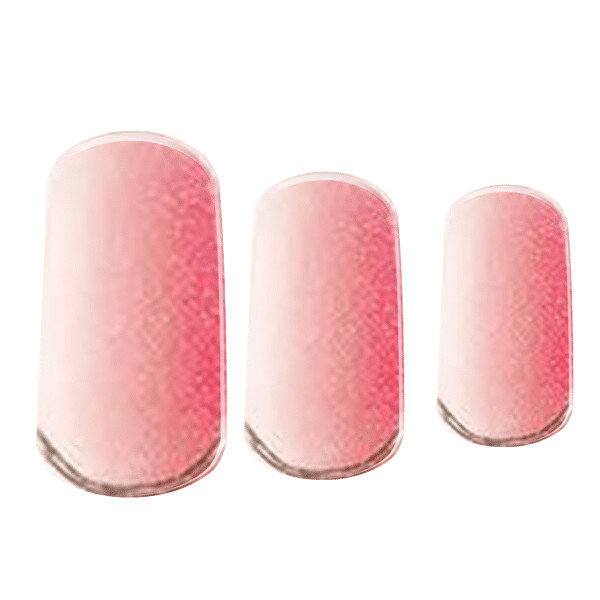 sunset gold trim Semi-cured gel nails feature an image showing 3 sizes snapshot on white background