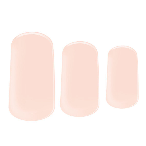 strawberry milkshake pink Semi-cured gel nails feature an image showing 3 sizes snapshot on white background