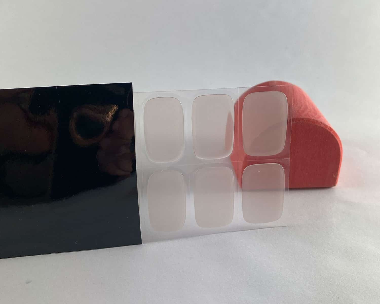 glazed-transparent-semi-cured-gel-nails-black-strip