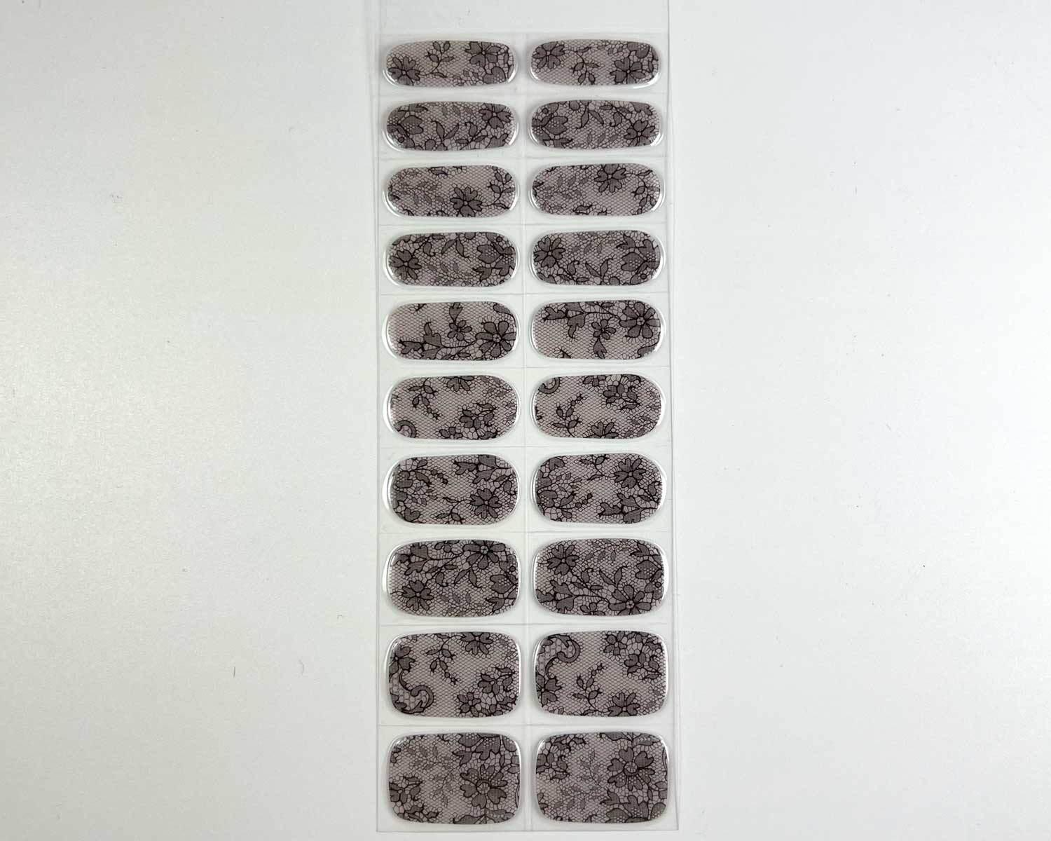 black-lace-semi-cured-gel-nails-black-strip