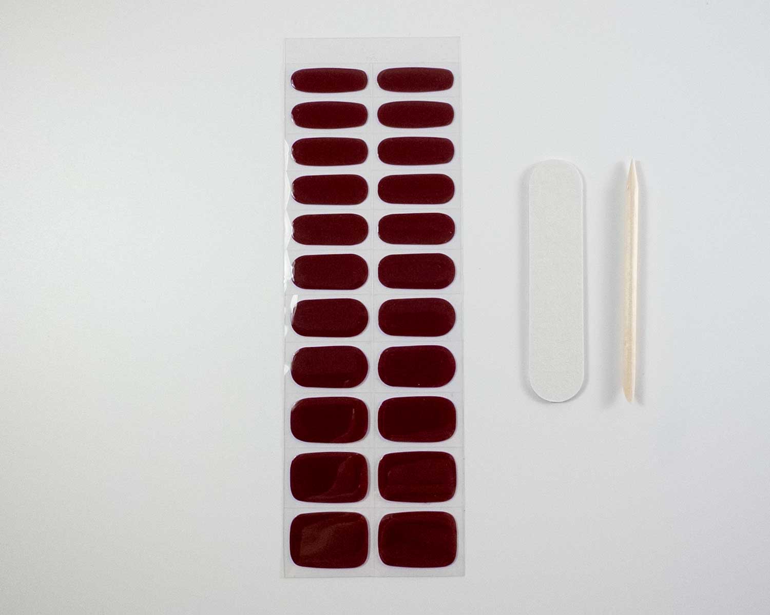 uv-free-gel-nail-wrap-maroon-la-bek-australia