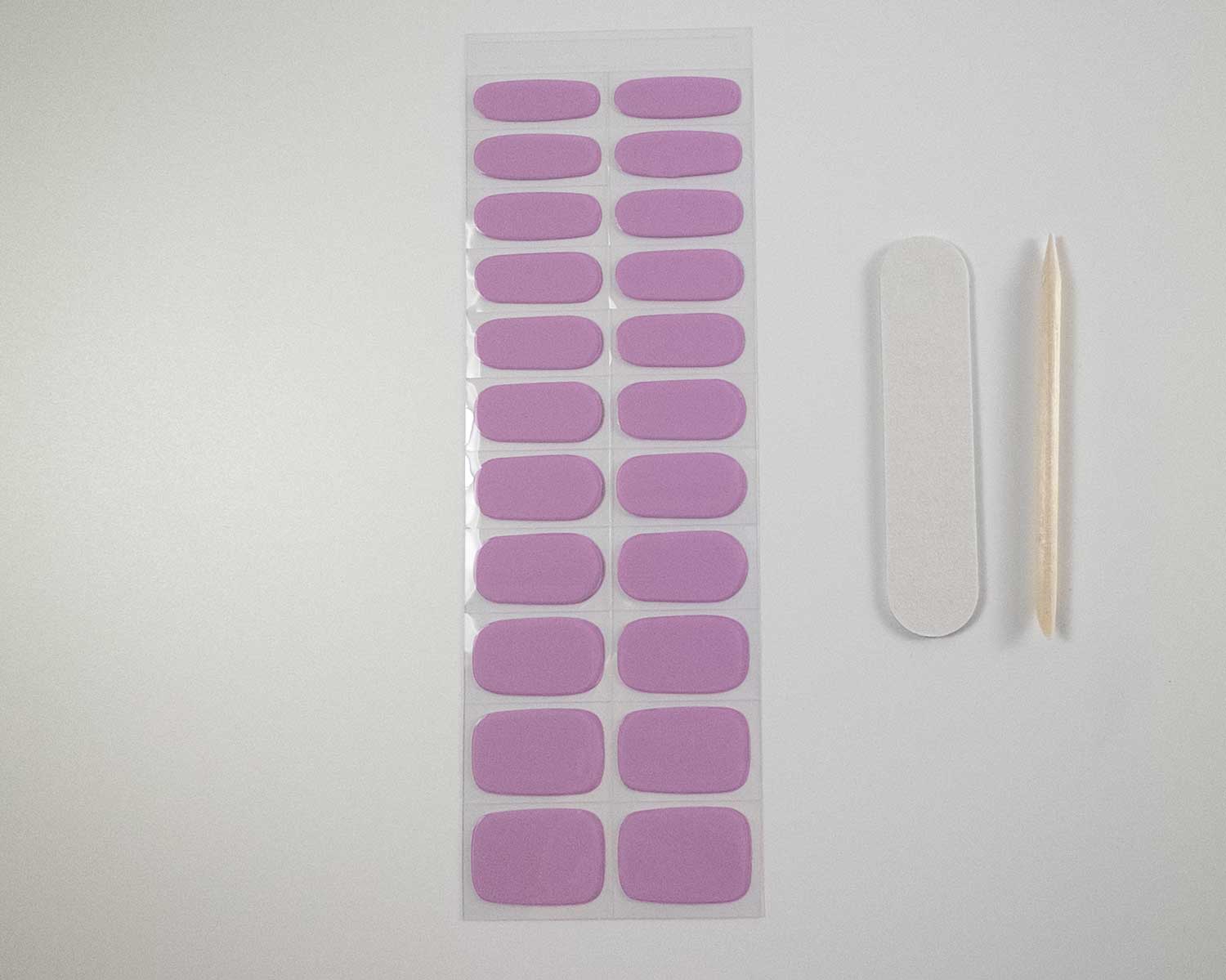 uv-free-gel-nail-wrap-pastel-purple-la-bek-australia-angle