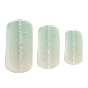 Sea Glass UV-Free gel nail wrap by La-Bek — pale aqua with iridescent shimmer
