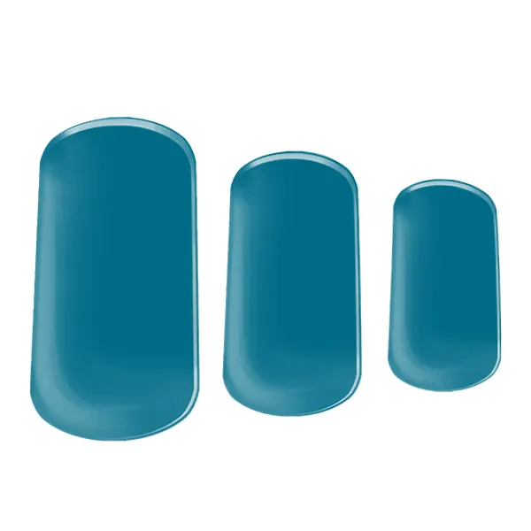 Peacock Blue UV-Free gel nail wrap by La-Bek — rich teal-blue jewel tone solid