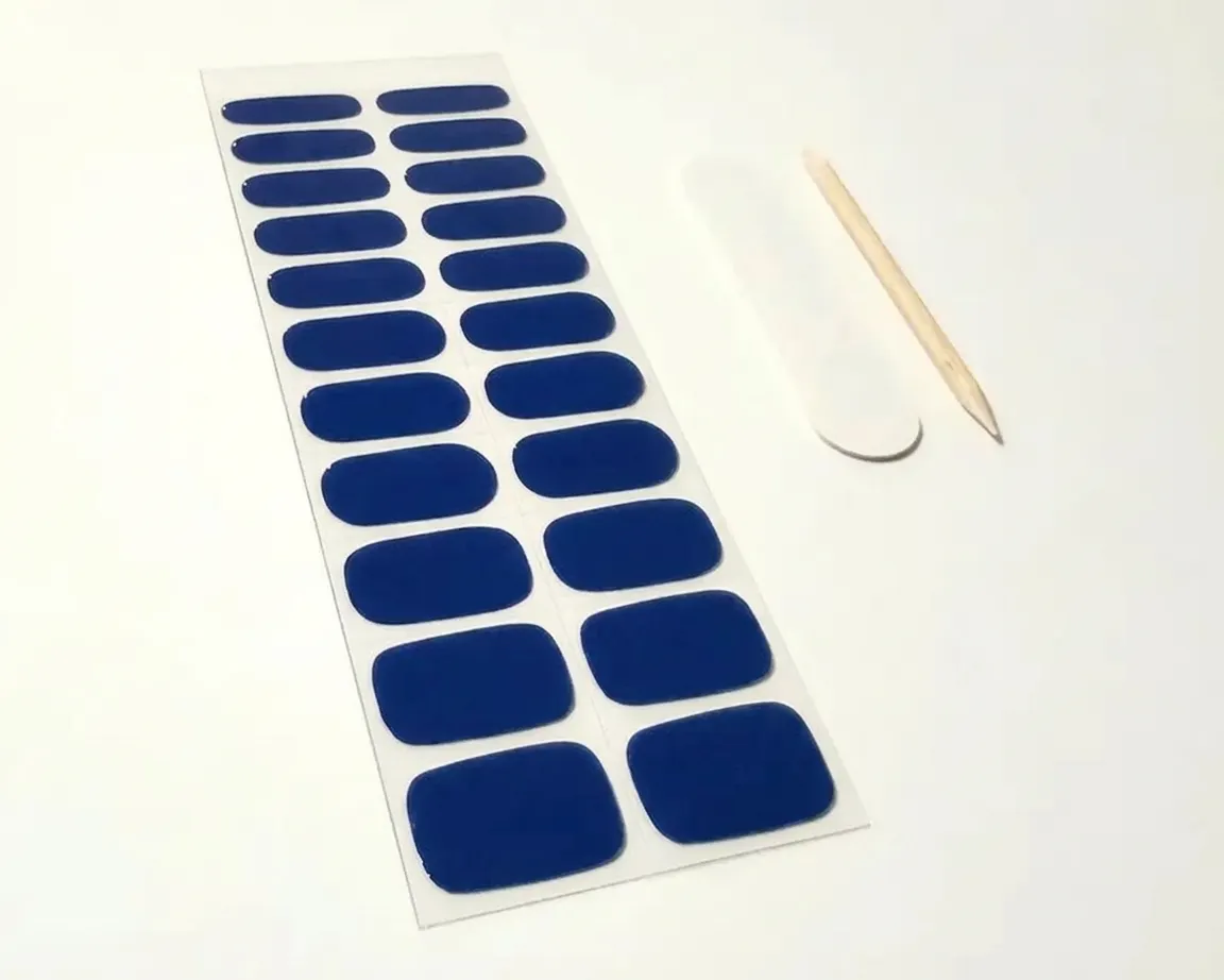 uv-free-gel-nail-wrap-royal-blue-la-bek-australia-angle